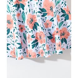 Pine Kids Sleeveless   Frock Style Swimsuit Floral Print - White