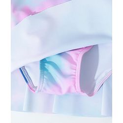 Pine Kids Raglan Full Sleeves Swimsuit Tie Dye Print -Pink