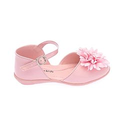 Pine Kids Belly Shoes Floral Applique - Golden
