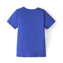 Pine Kids Cotton Half Sleeves T-Shirt The Game Print - Dazzling Blue