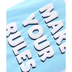 Pine Kids Cotton Knit Sleeveless T-Shirt Text Print - Wild Lime & Atomizer