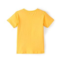 Pine Kids Cotton Knit Half Sleeves T-Shirt With Jeep Print - Yellow