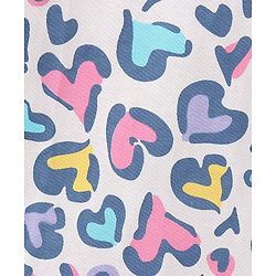 Pine Kids Cotton Half Sleeves Knotted Top Hearts Print - Snow White