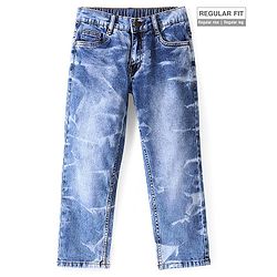 Pine Kids Denim  Full Length Washed Jeans- Blue