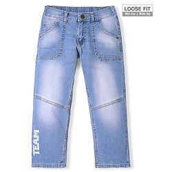 Pine Kids Denim Ankle Length Washed Jeans -Blue