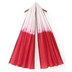 Pine Kids Sleeveless Kurti & Salwar With Dupatta Floral Print Set - Coral