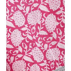 Pine Kids 100% Cotton Sleeveless Kurti & Salwar With Dupatta Set Floral Print - White & Pink