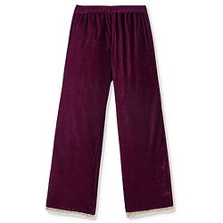 Pine Kids Velvet Woven Three Fourth Sleeves Embroidered Yoke Kurti Salwar Set with Dupatta - Maroon