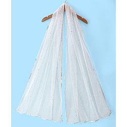 Pine Kids Sleeveless Embroidered Lehanga Choli - White