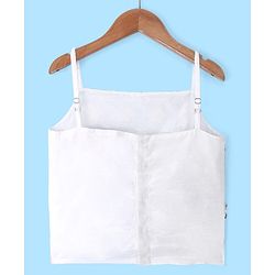 Pine Kids Sleeveless Embroidered Lehanga Choli - White