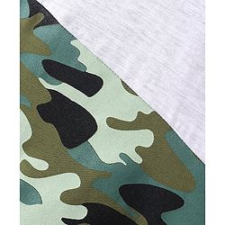 Pine Kids Cotton Half Sleeves Cut & Sew Camouflage T-Shirt with Front Pocket - Capulet Olive