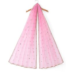 Pine Kids Half Sleeves Kurta & Sharara with Dupatta Foil Print & Embroidered - Mint