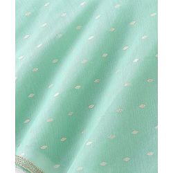 Pine Kids Half Sleeves Kurta & Sharara with Dupatta Foil Print & Embroidered - Mint