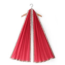 Pine Kids Woven Sleeveless Embroidered Choli Lehenga Set with Dupatta - Salsa