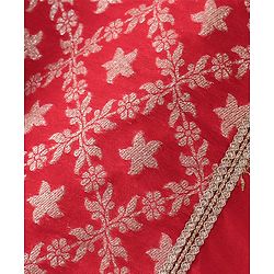 Pine Kids Woven Sleeveless Embroidered Choli Lehenga Set with Dupatta - Salsa