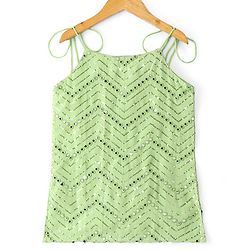 Pine Kids Woven Sleeveless Choli Lahenga & Dupatata With Mirror & Sequin Design - Green & Pink