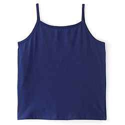 Pine Kids Cotton Spandex Knit Sleeveless Solid & Floral Print  Slips with Bow Applique Pack of 3 - Blue White & Pink