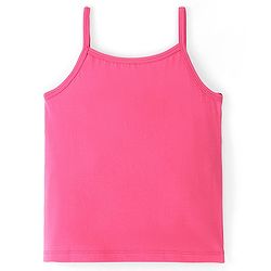 Pine Kids Cotton Lycra Sleeveless Heart Printed Inner Slips Pack of 3 - Pink Turquoise & Green