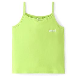 Pine Kids Cotton Lycra Sleeveless Heart Printed Inner Slips Pack of 3 - Pink Turquoise & Green
