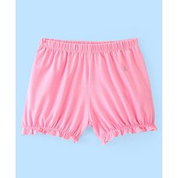 Pine Kids Cotton Lycra Branding Print Bloomers Pack Of 3 - Pink & White