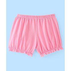 Pine Kids Cotton Lycra Branding Print Bloomers Pack Of 3 - Pink & White