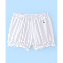 Pine Kids Cotton Lycra Branding Print Bloomers Pack Of 3 - Pink & White