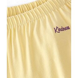 Pine Kids Cotton Lycra Bloomers Text Print Pack Of 3 - Pink Yellow & Green