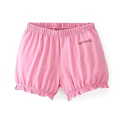 Pine Kids Cotton Lycra Knit Heart Printed Bloomers Pack Of 3 - Pink & Maroon