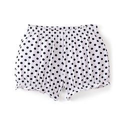 Pine Kids Cotton Lycra Knit Bloomers Polka Dot & Butterfly Print Pack of 3 - Blue Red & White