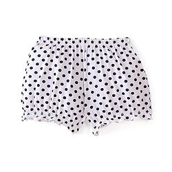 Pine Kids Cotton Lycra Knit Bloomers Polka Dot & Butterfly Print Pack of 3 - Blue Red & White