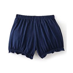 Pine Kids Cotton Lycra Knit Bloomers Polka Dot & Butterfly Print Pack of 3 - Blue Red & White