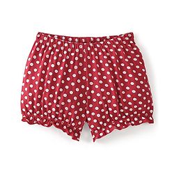 Pine Kids Cotton Lycra Knit Bloomers Polka Dot & Butterfly Print Pack of 3 - Blue Red & White