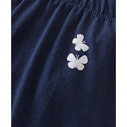 Pine Kids Cotton Lycra Knit Bloomers Polka Dot & Butterfly Print Pack of 3 - Blue Red & White