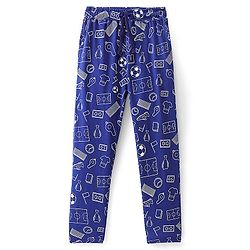 Pine Kids 100% Cotton Knit Half Sleeves Night Suit Basketball Print - Blue