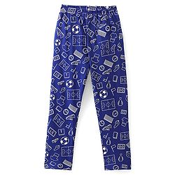 Pine Kids 100% Cotton Knit Half Sleeves Night Suit Basketball Print - Blue