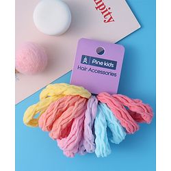 Pine Kids Rubber Bands & Scrunchies Sets Pack of 12-  Multicolor