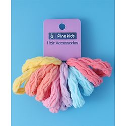 Pine Kids Rubber Bands & Scrunchies Sets Pack of 12-  Multicolor
