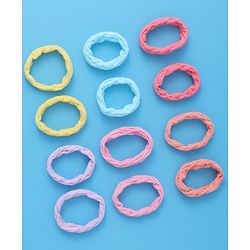 Pine Kids Rubber Bands & Scrunchies Sets Pack of 12-  Multicolor