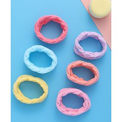 Pine Kids Rubber Bands & Scrunchies Sets Pack of 12-  Multicolor