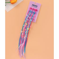 Pine Kids Free Size Stars Applique Hair Extensions with Clips Pack of 12 - Multicolor