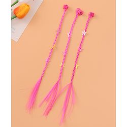 Pine Kids Free Size Stars Applique Hair Extensions with Clips Pack of 12 - Multicolor