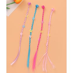 Pine Kids Free Size Stars Applique Hair Extensions with Clips Pack of 12 - Multicolor