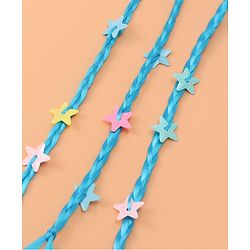 Pine Kids Free Size Stars Applique Hair Extensions with Clips Pack of 12 - Multicolor