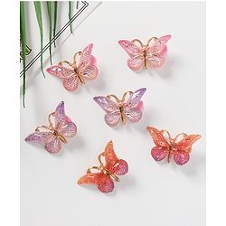 Pine Kids Free Size Butterfly Clips Pack of 6 - Multicolor