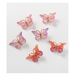 Pine Kids Free Size Butterfly Clips Pack of 6 - Multicolor