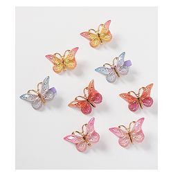 Pine Kids Free Size Butterfly Clips Pack of 8 - Multicolor