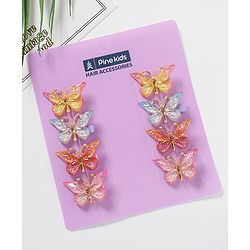 Pine Kids Free Size Butterfly Clips Pack of 8 - Multicolor