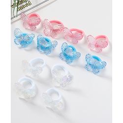 Pine Kids Free Size Butterfly Bow & Clips Pack of 16 - Multicolor