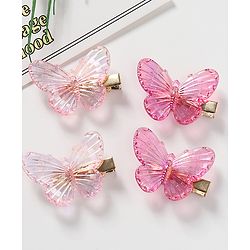Pine Kids Free Size Butterfly Bow & Clips Pack of 16 - Multicolor