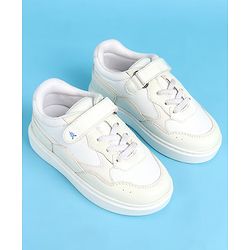 Pine Kids Light weight and Comfortable Casual Shoes with Velcro Closure - White